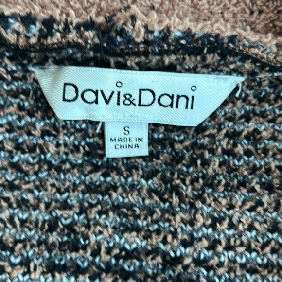Davi & Dani camel black gray open front western aztec jacket cardigan pockets - Picture 14 of 16
